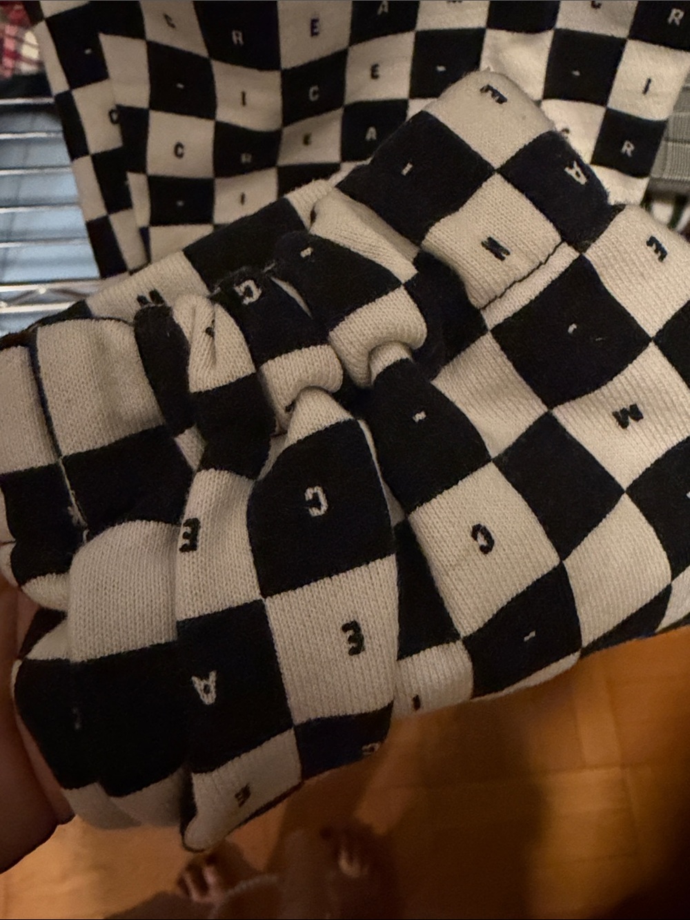 Ice Cream Black & White Checkerboard Joggers - Picture 5 of 12